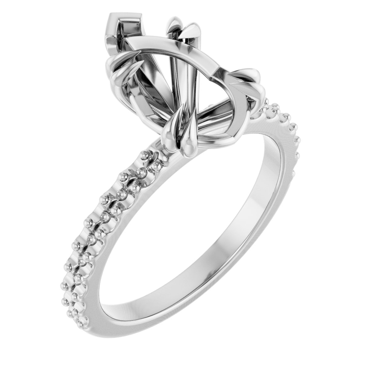 Double Claw-Prong Engagement Ring