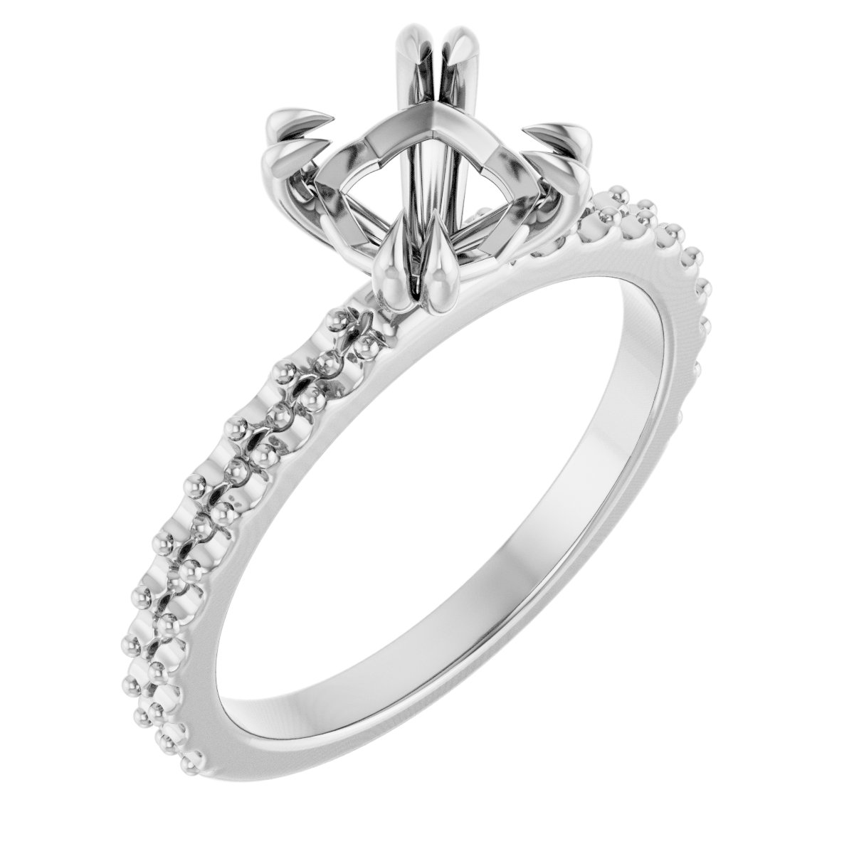 Double Claw-Prong Engagement Ring