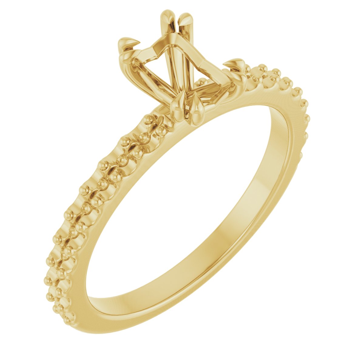 Double Claw-Prong Engagement Ring