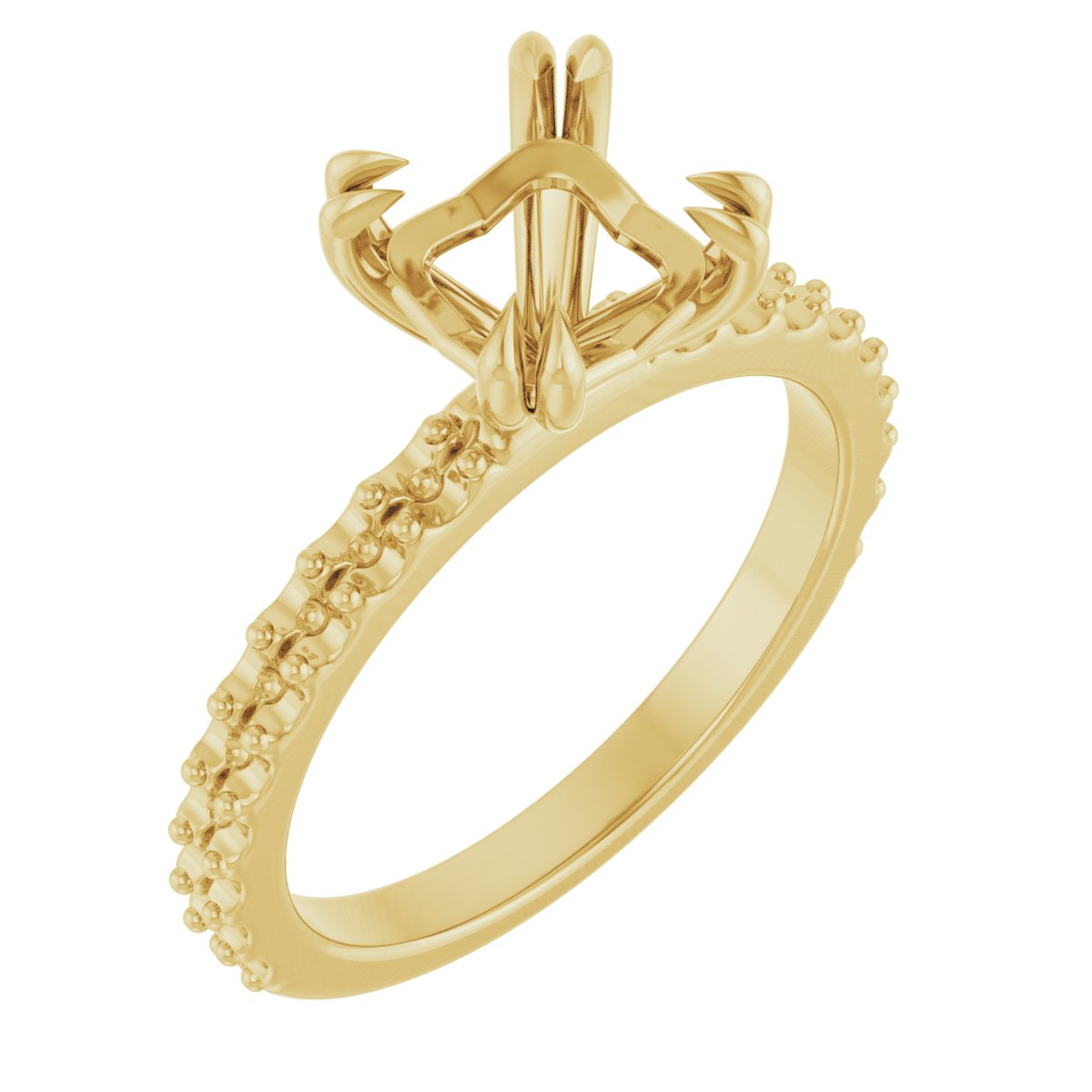 Double Claw-Prong Engagement Ring