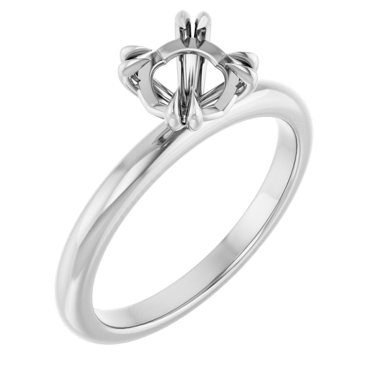 Double Claw-Prong Engagement Ring