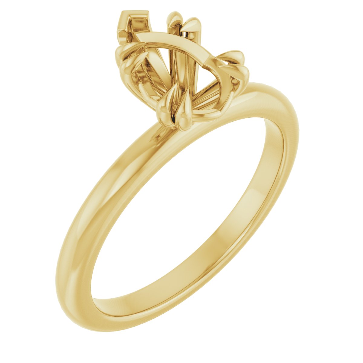Double Claw-Prong Engagement Ring