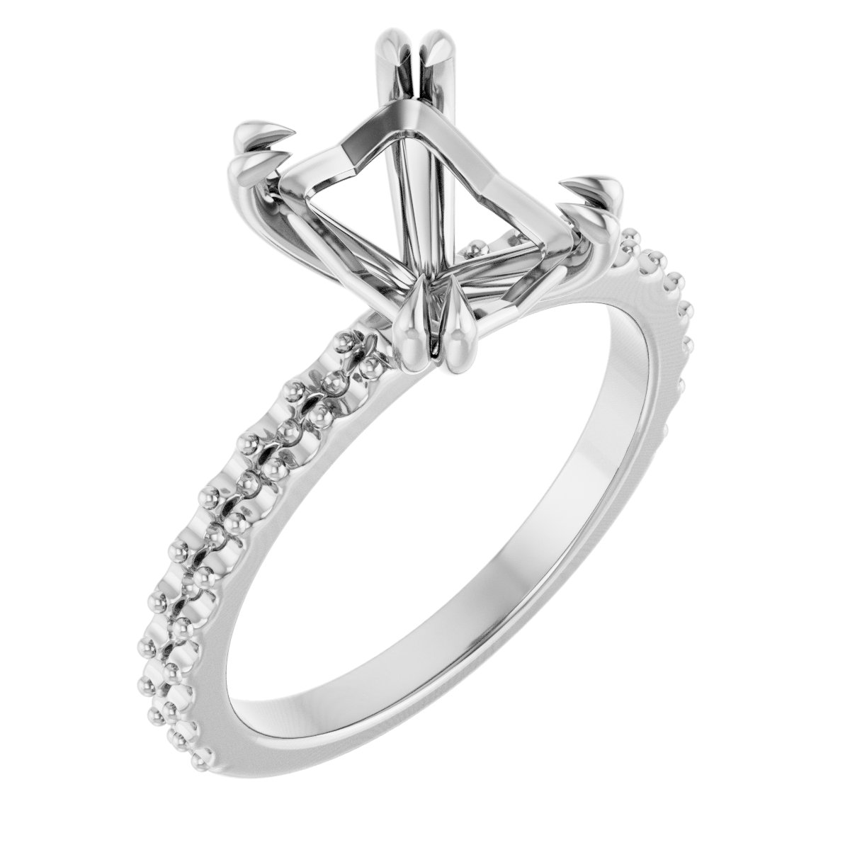 Double Claw-Prong Engagement Ring