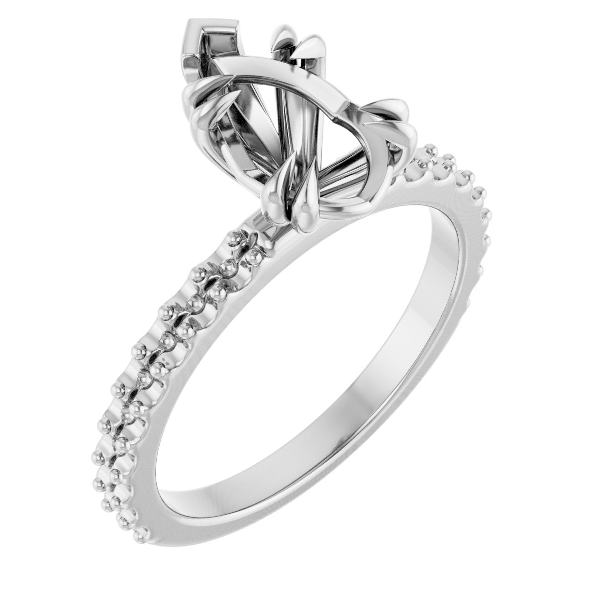 Double Claw-Prong Engagement Ring