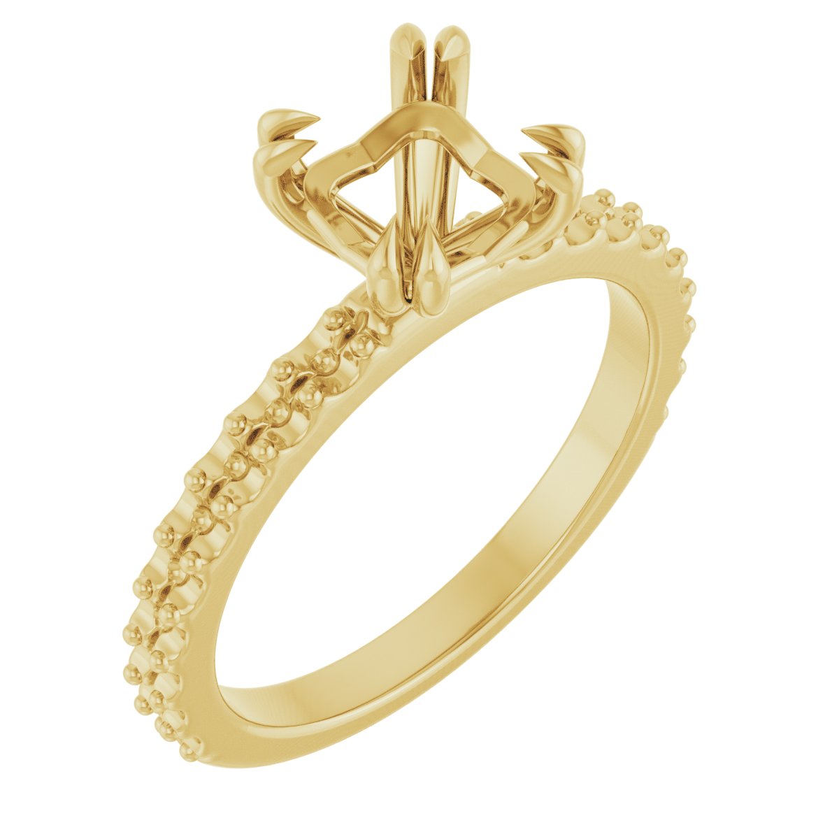 Double Claw-Prong Engagement Ring