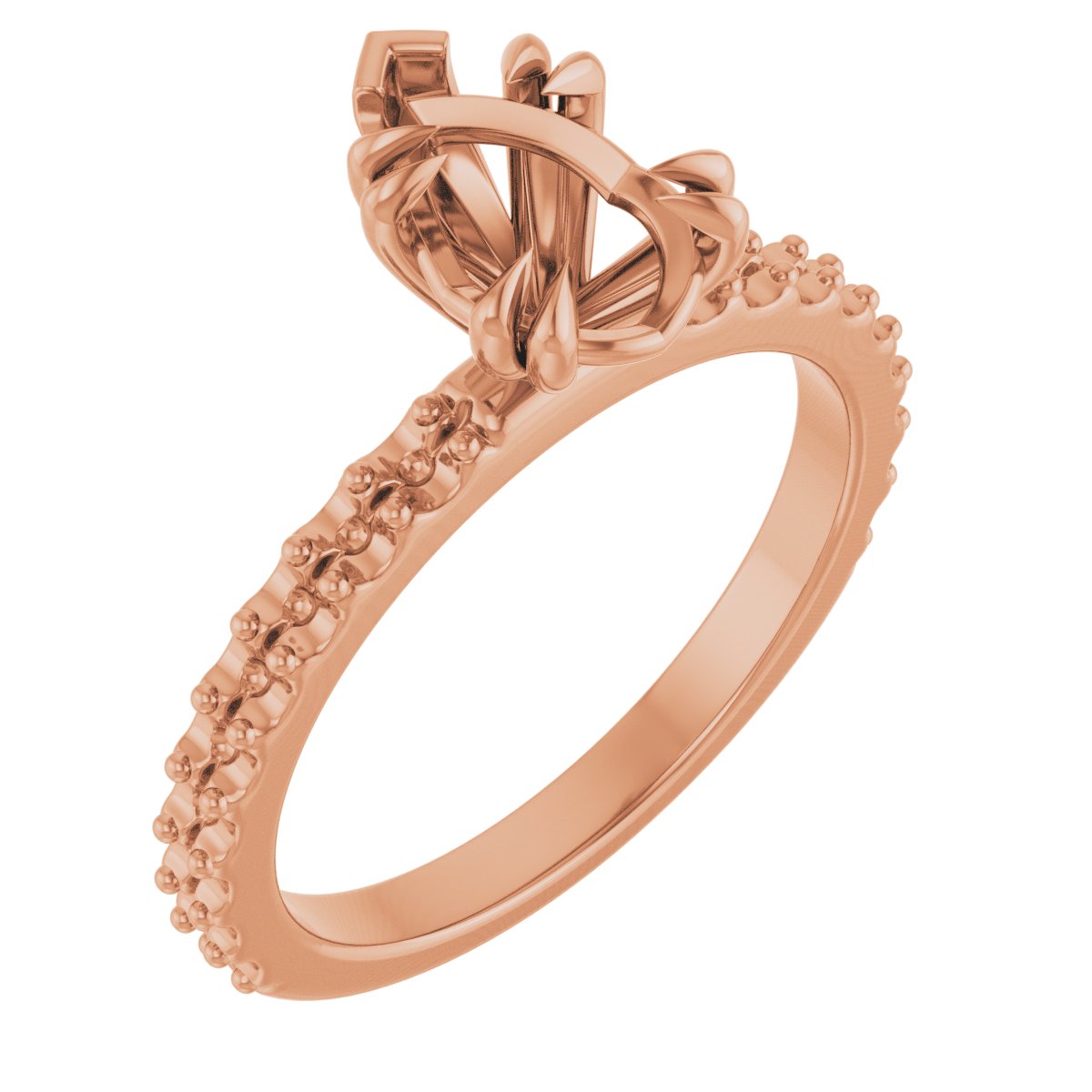 Double Claw-Prong Engagement Ring