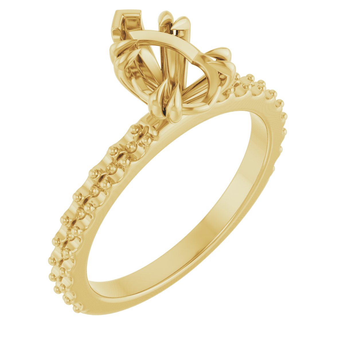 Double Claw-Prong Engagement Ring