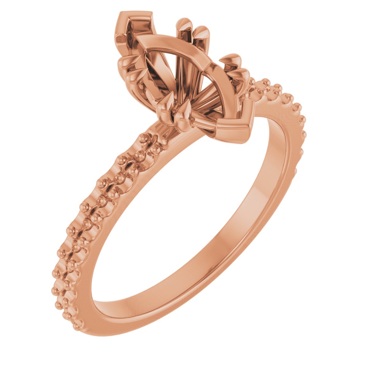 Double Claw-Prong Engagement Ring