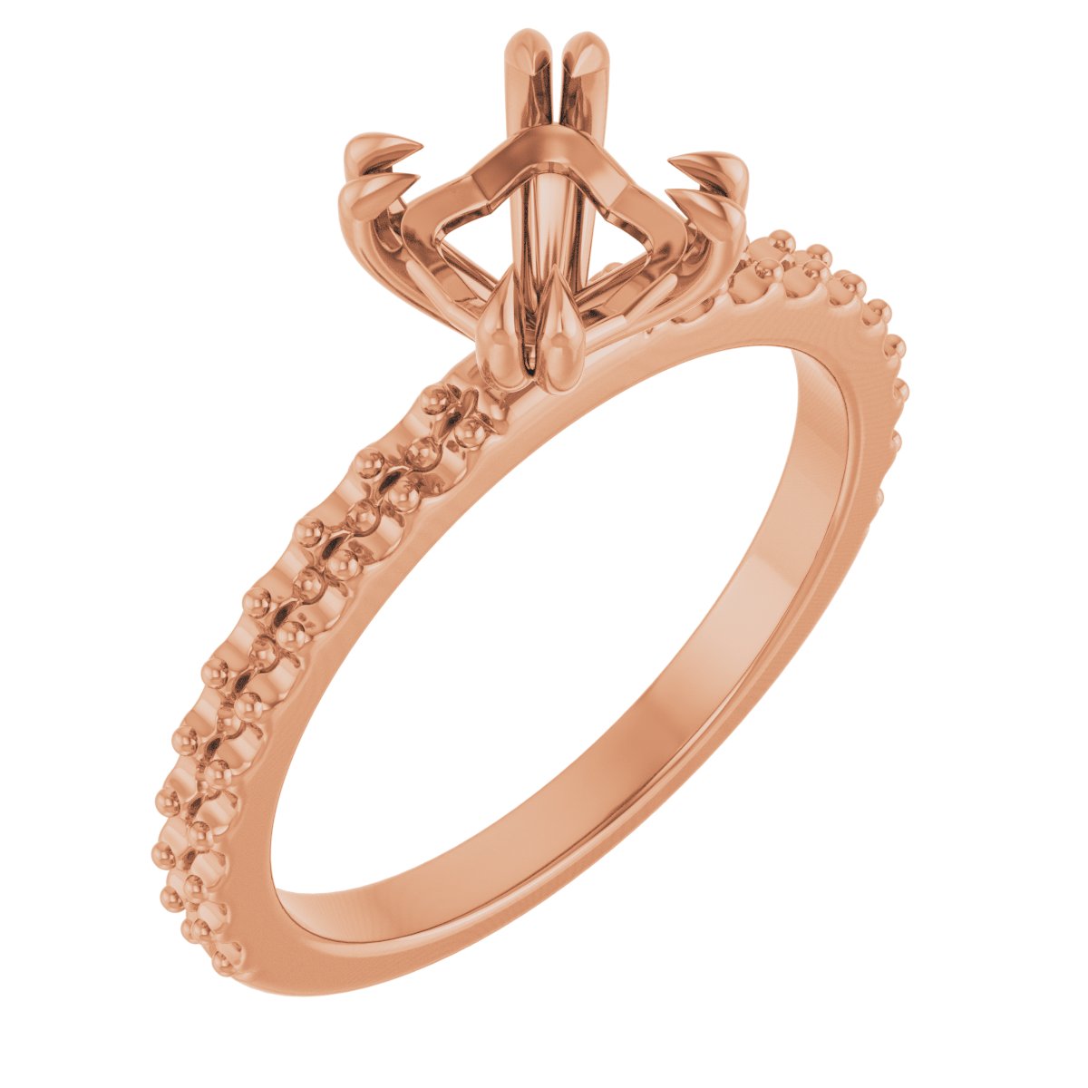 Double Claw-Prong Engagement Ring