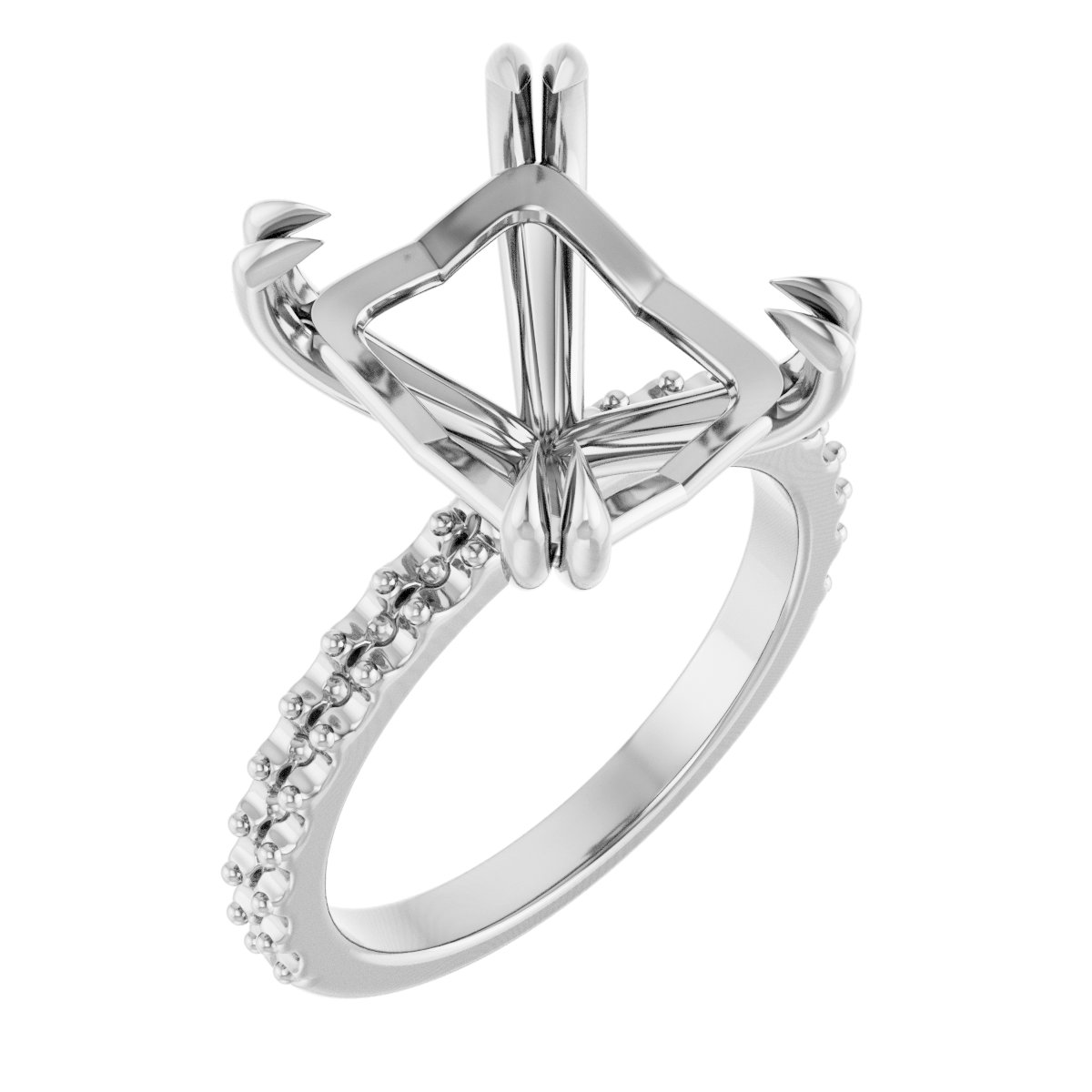 Double Claw-Prong Engagement Ring