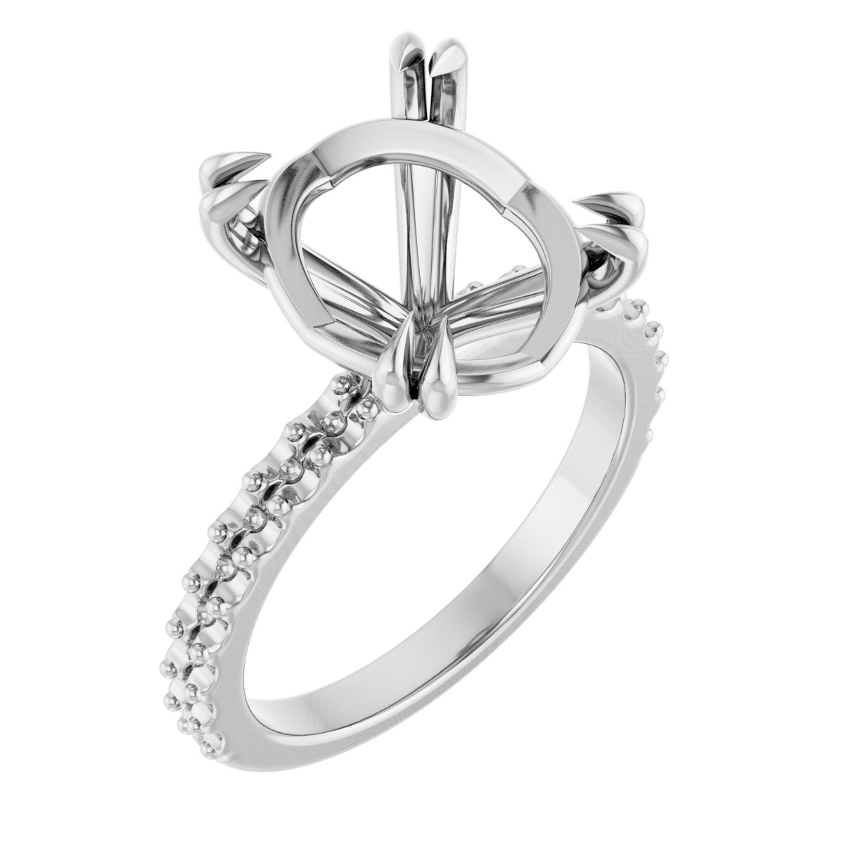 Double Claw-Prong Engagement Ring