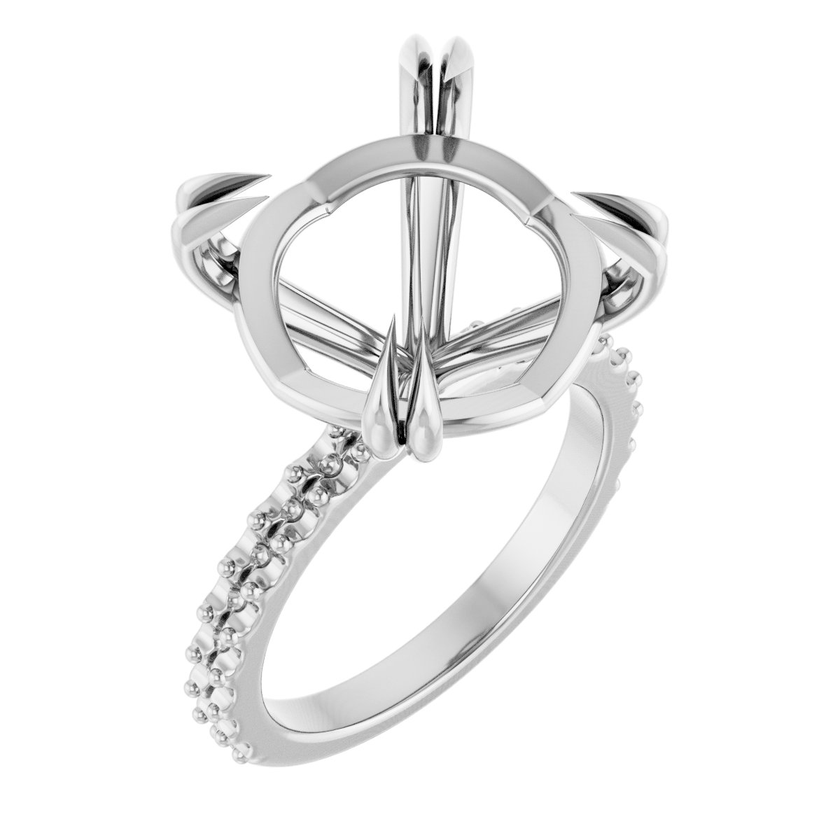 Double Claw-Prong Engagement Ring