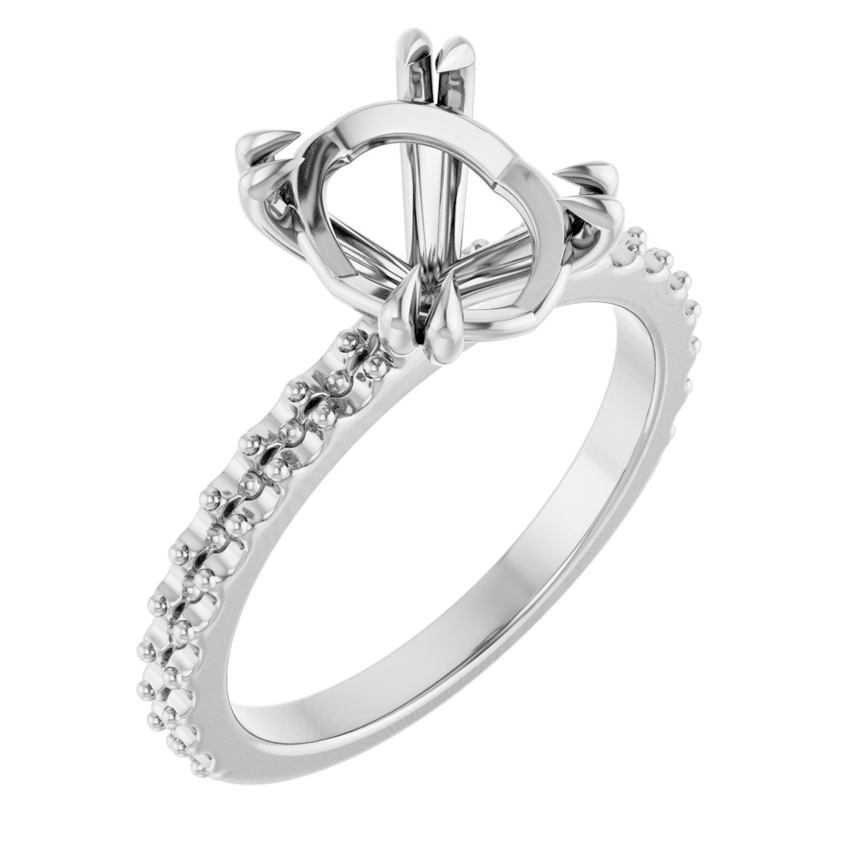 Double Claw-Prong Engagement Ring