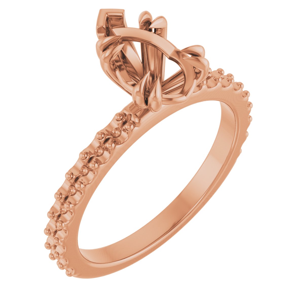Double Claw-Prong Engagement Ring