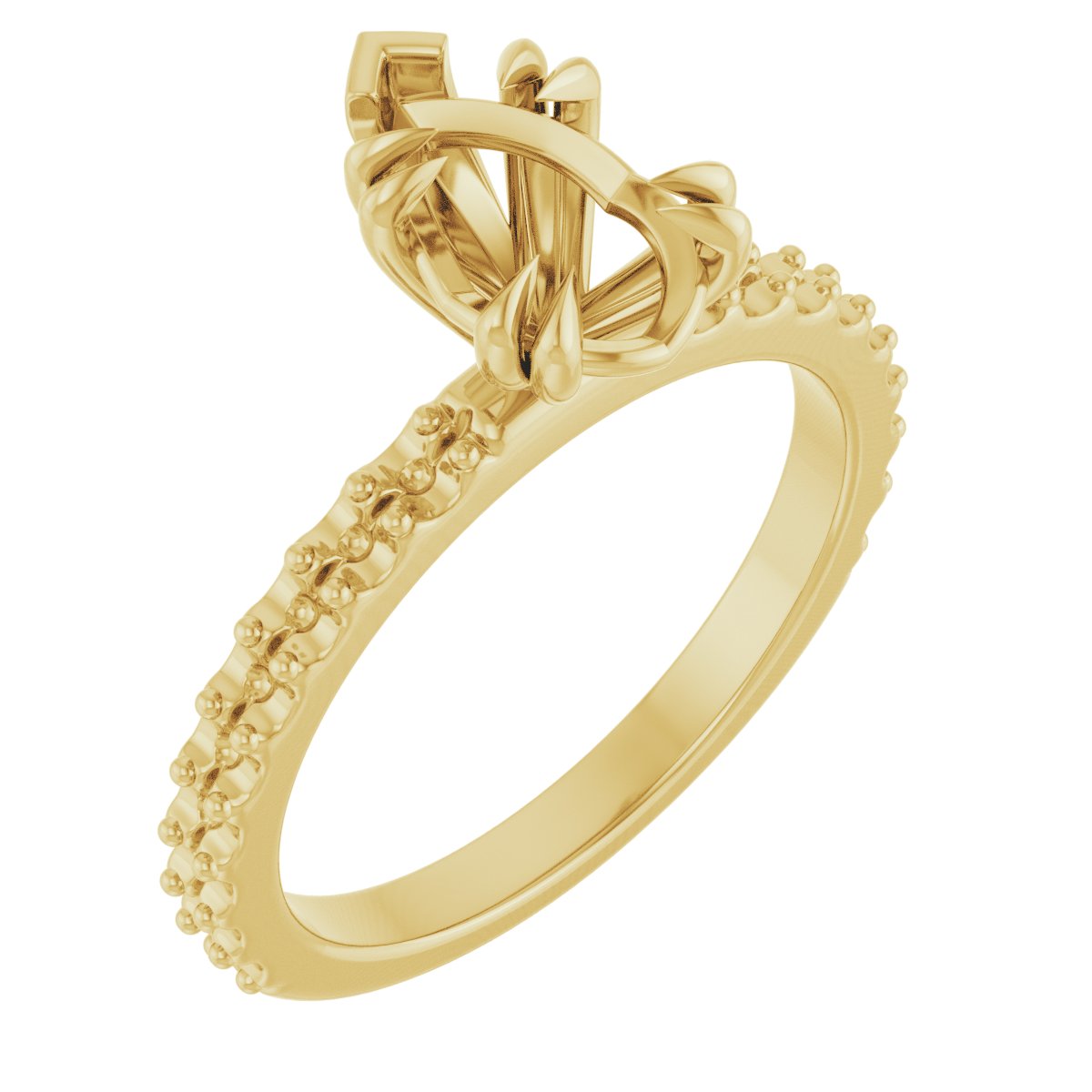 Double Claw-Prong Engagement Ring