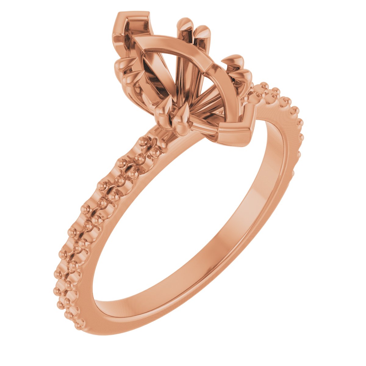 Double Claw-Prong Engagement Ring