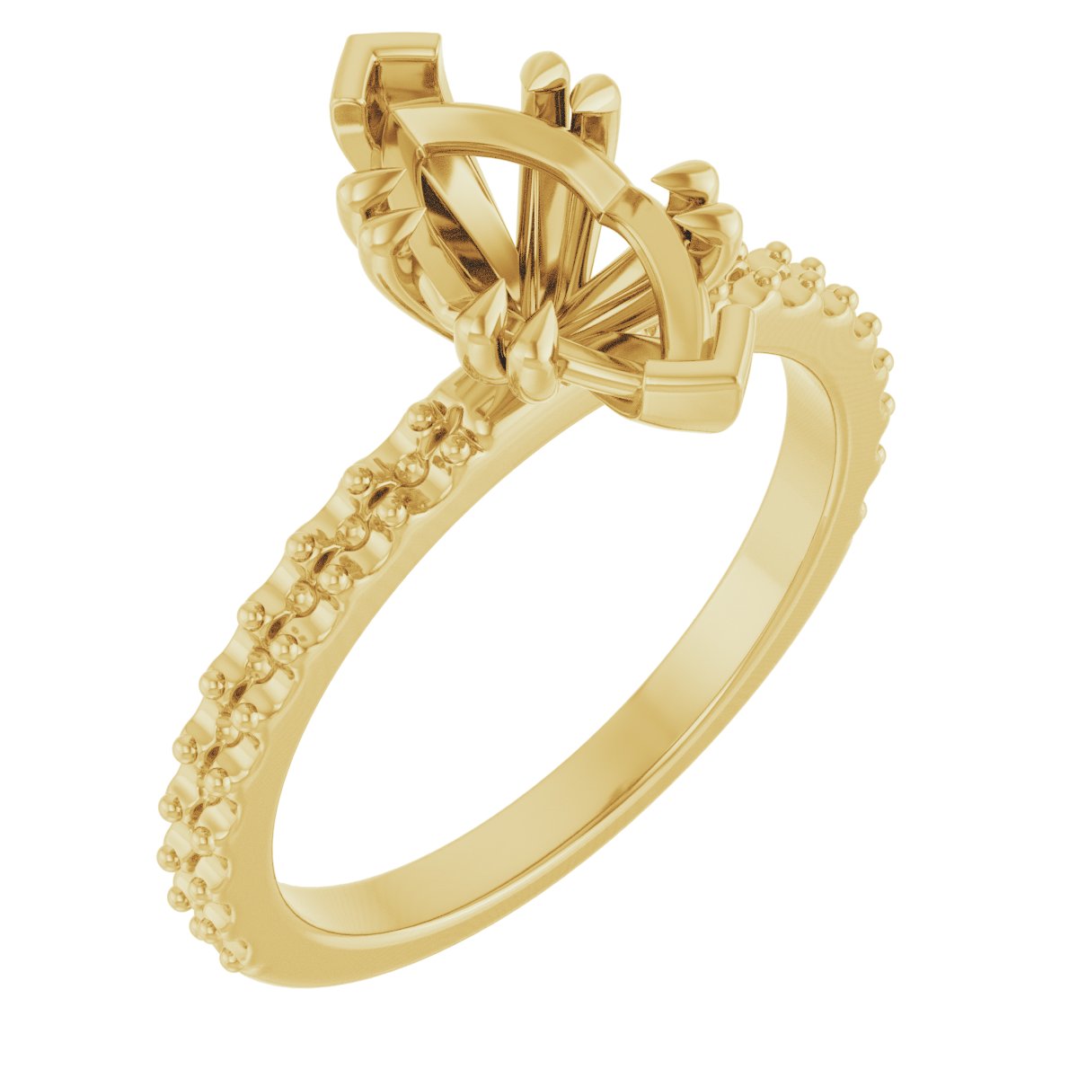 Double Claw-Prong Engagement Ring