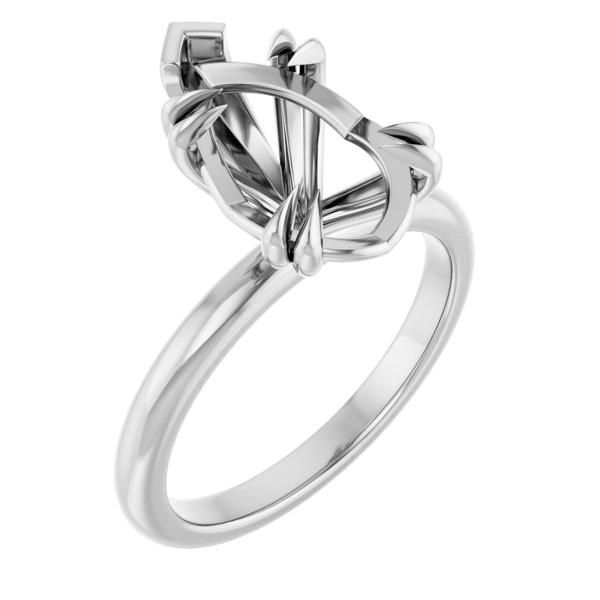 Double Claw-Prong Engagement Ring