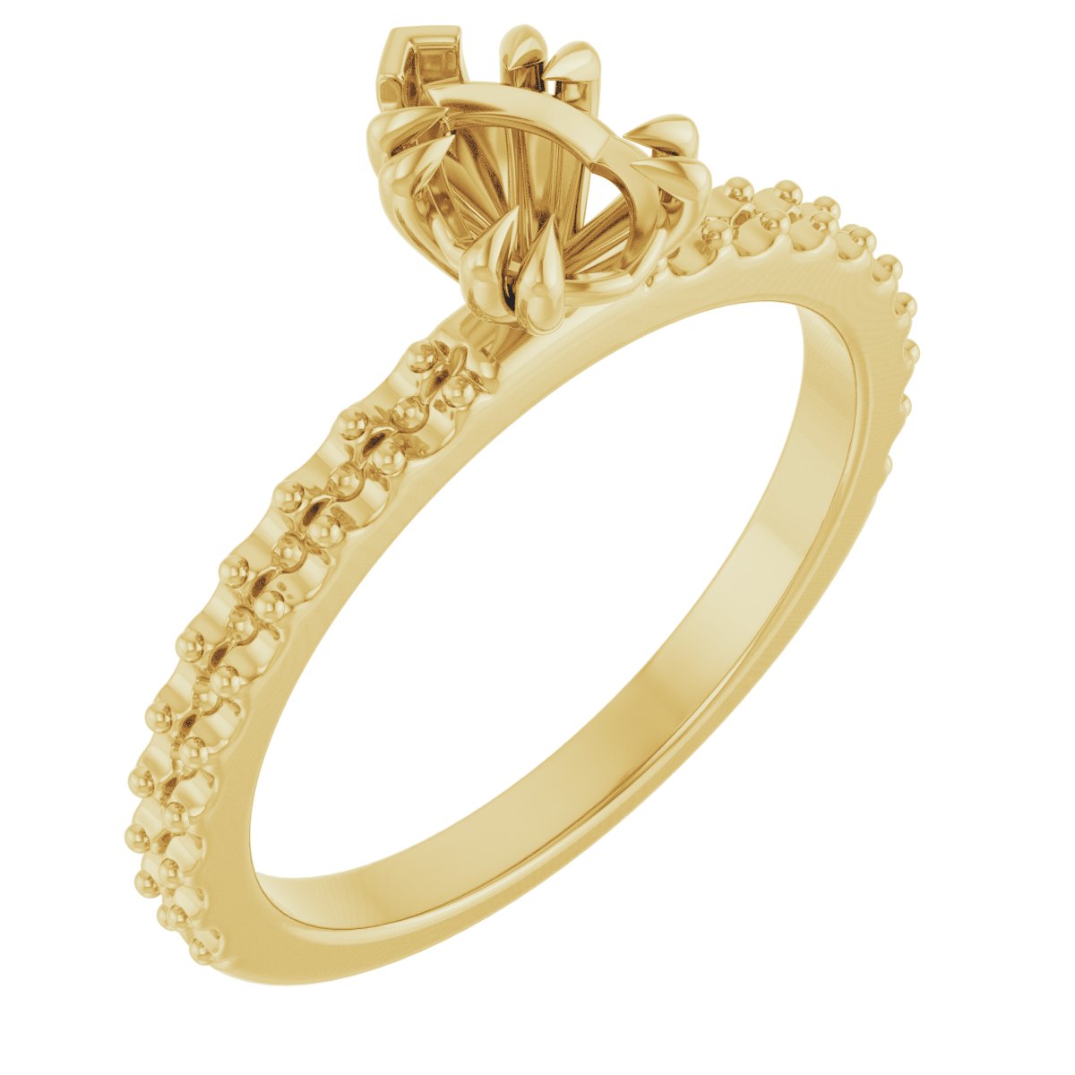 Double Claw-Prong Engagement Ring