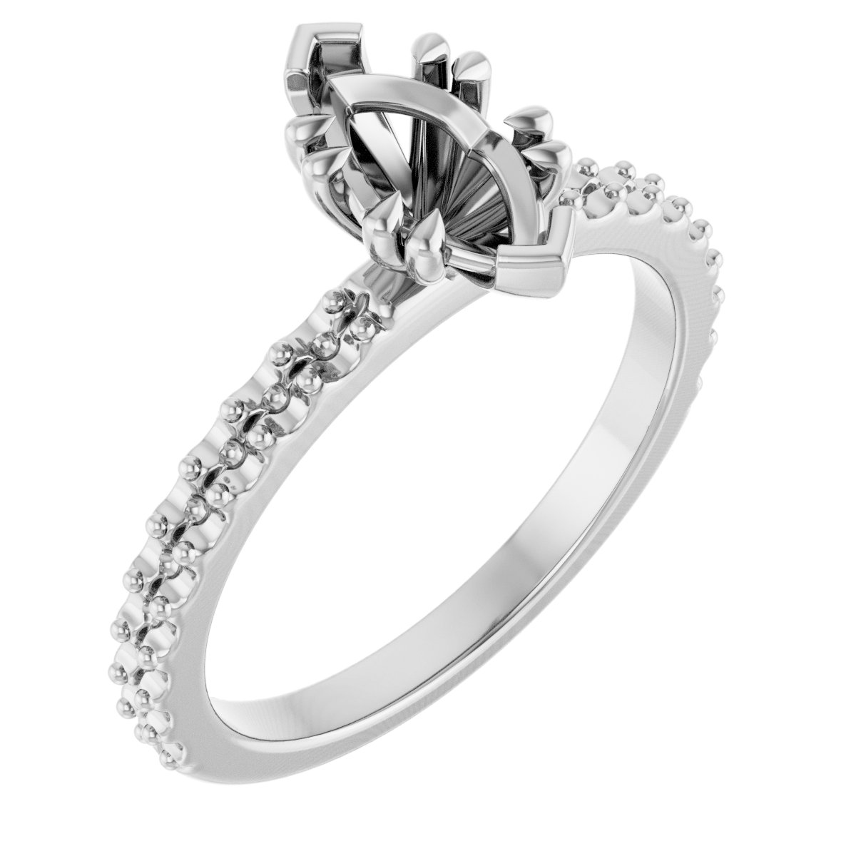Double Claw-Prong Engagement Ring