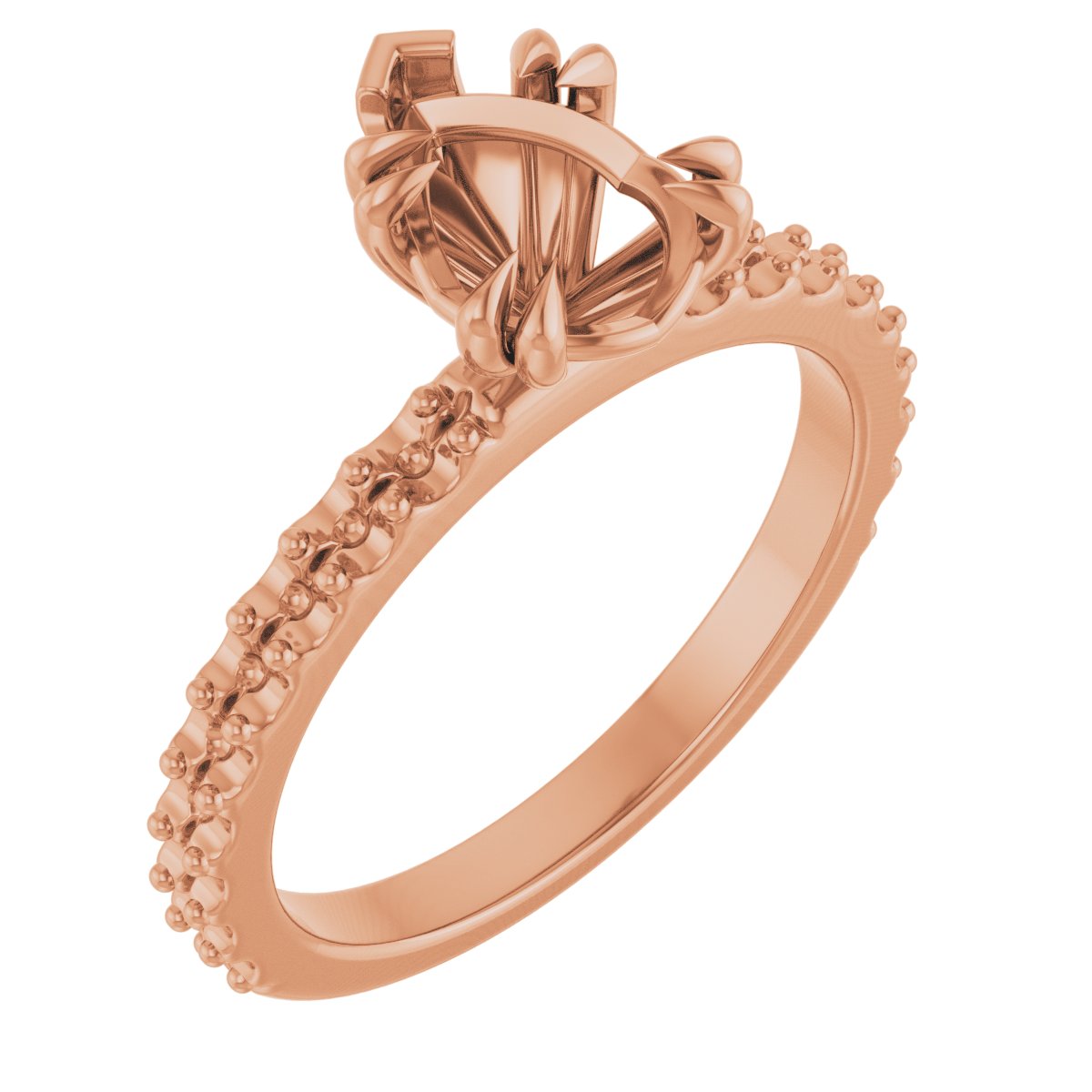 Double Claw-Prong Engagement Ring