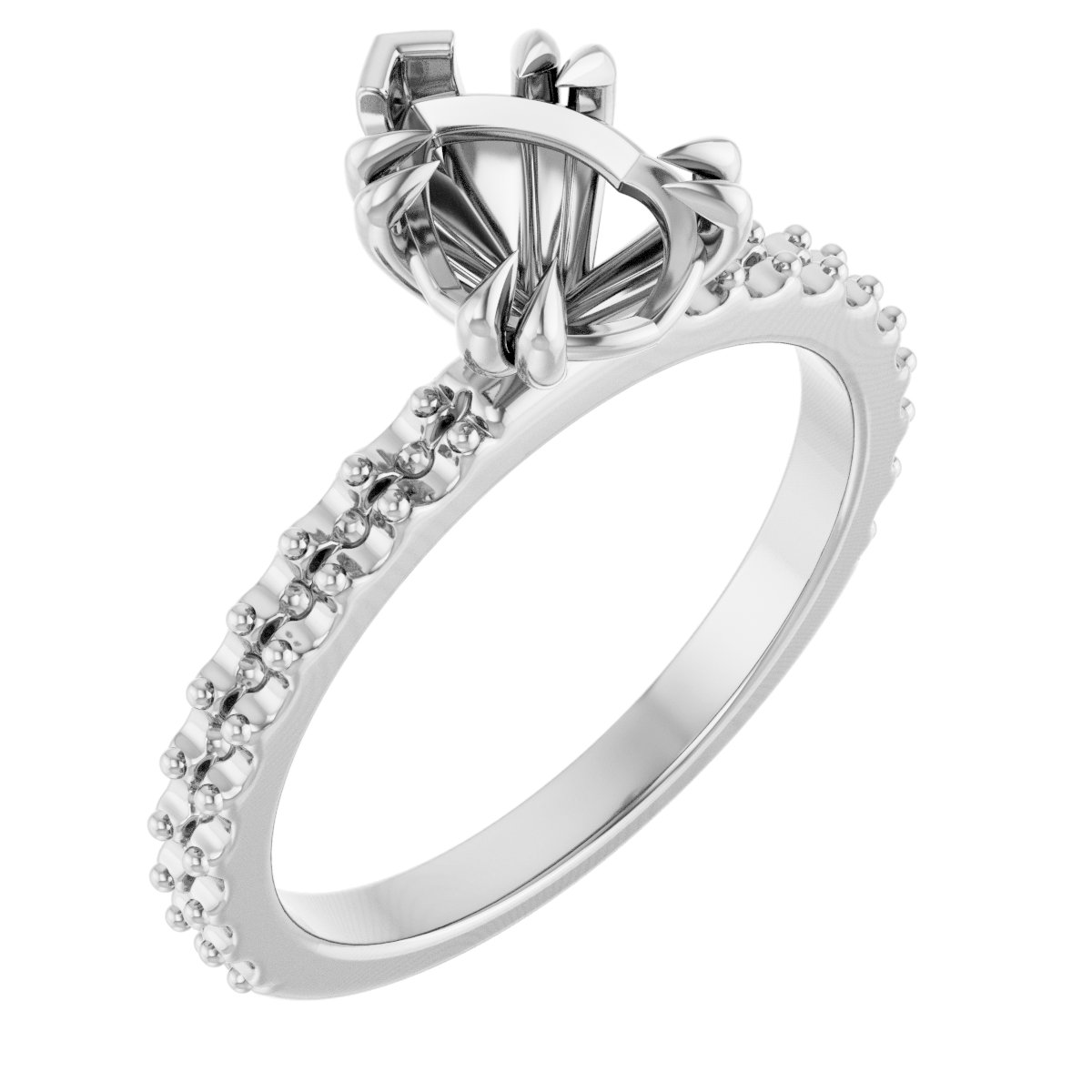Double Claw-Prong Engagement Ring