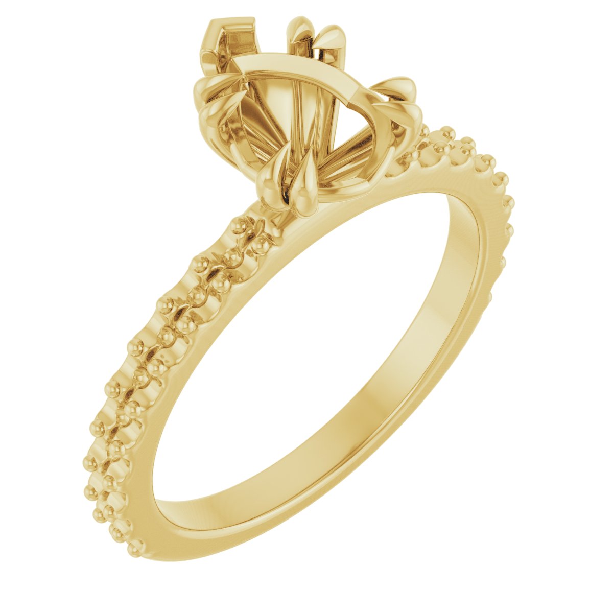 Double Claw-Prong Engagement Ring