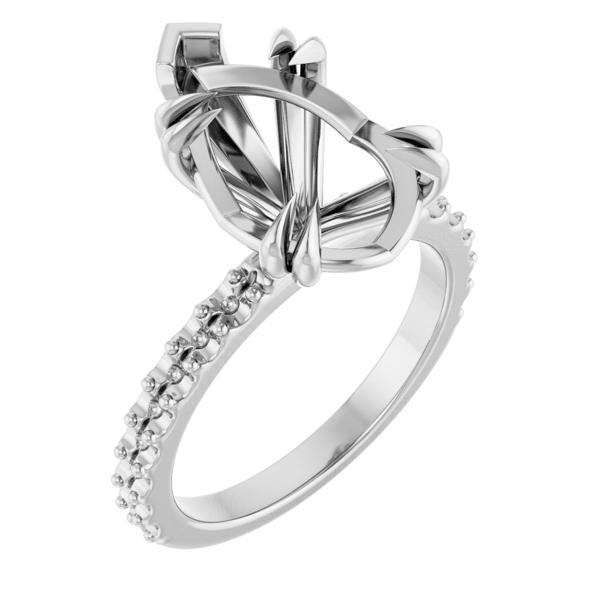 Double Claw-Prong Engagement Ring