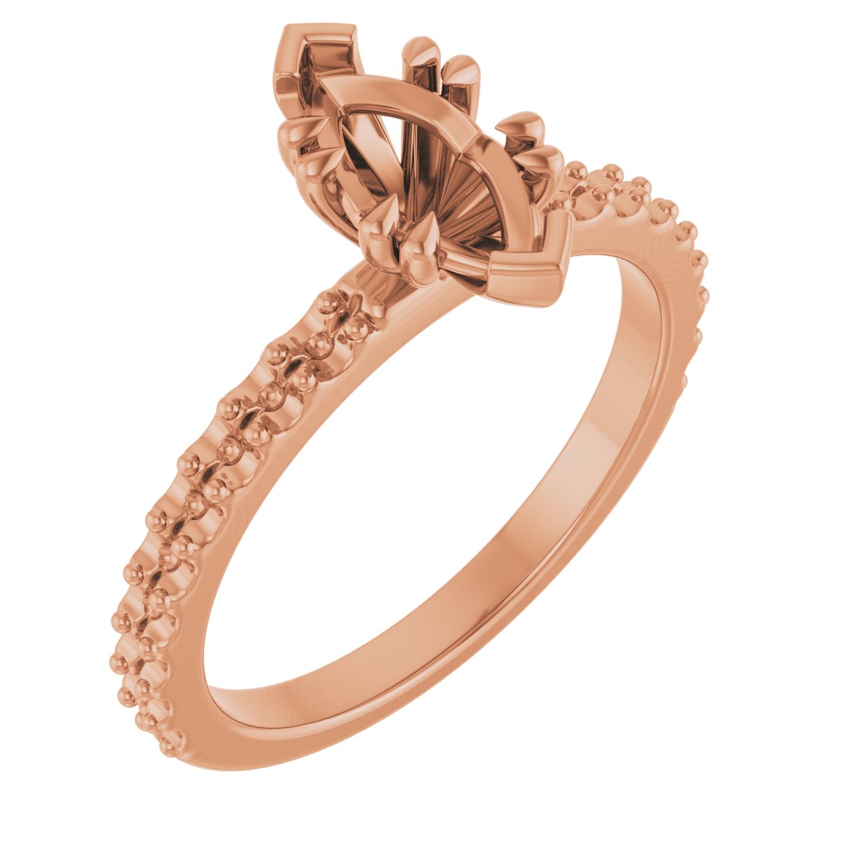 Double Claw-Prong Engagement Ring