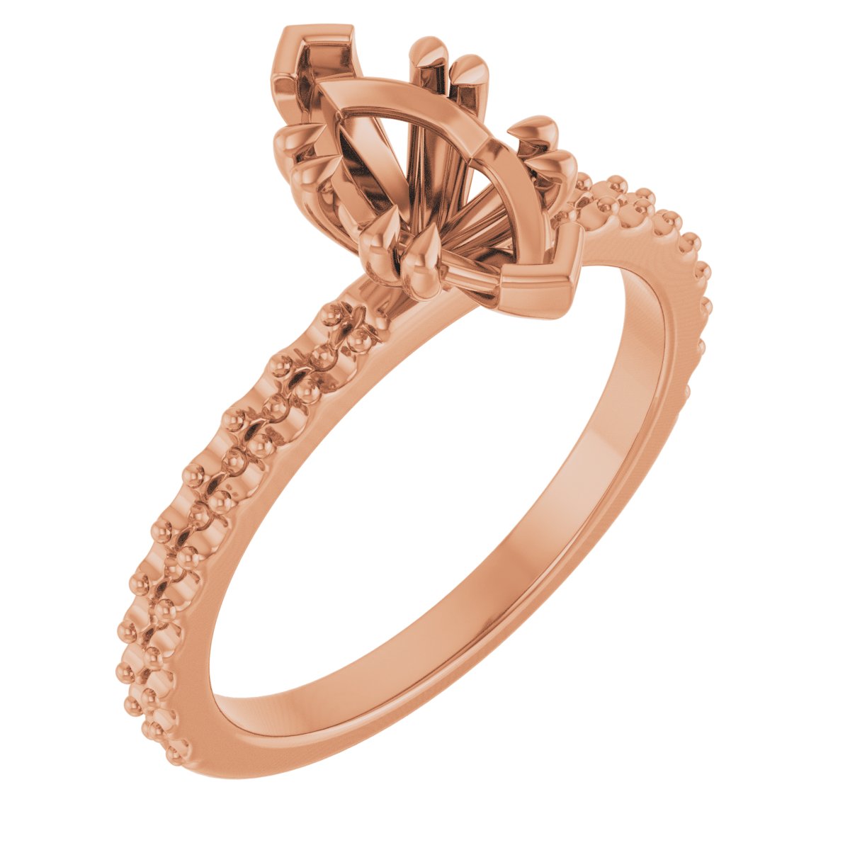 Double Claw-Prong Engagement Ring