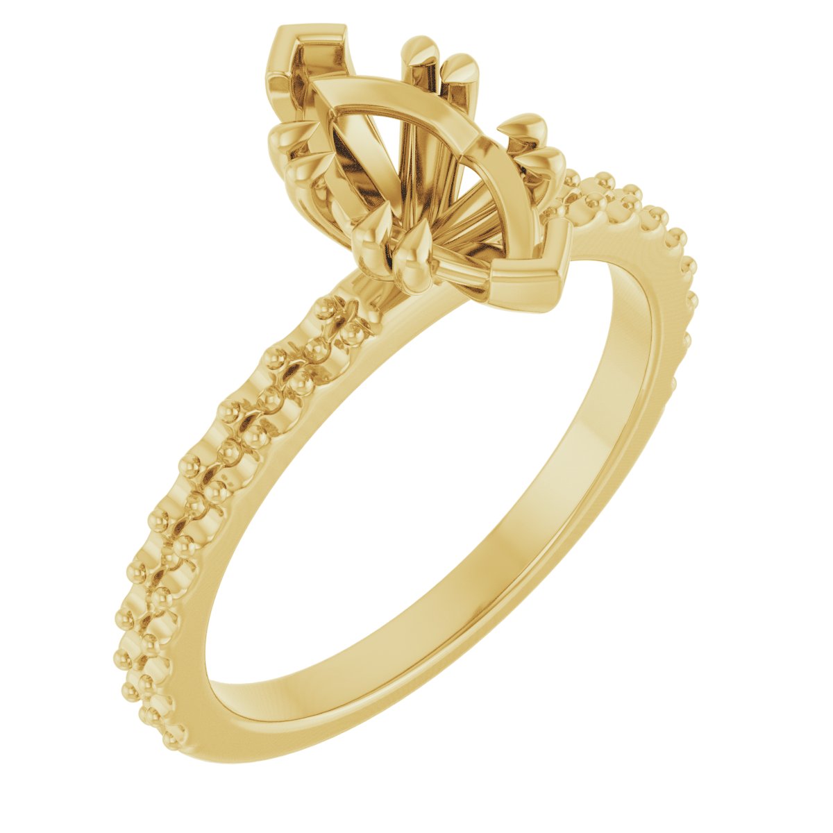 Double Claw-Prong Engagement Ring