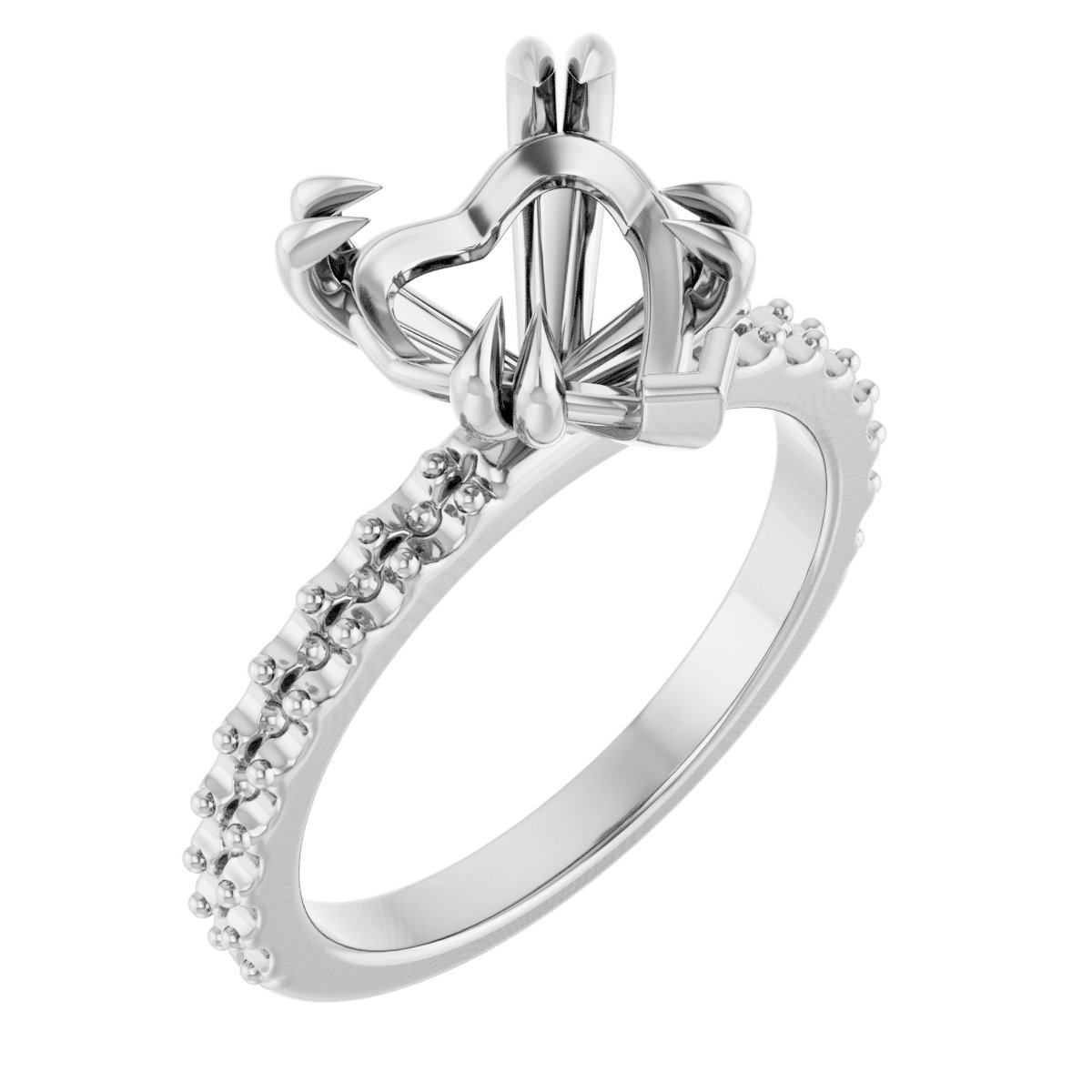Double Claw-Prong Engagement Ring