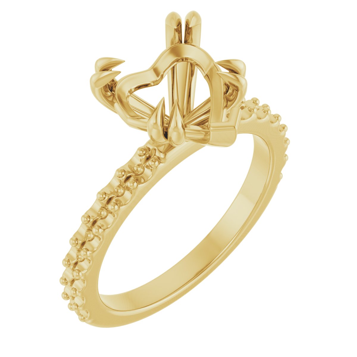 Double Claw-Prong Engagement Ring