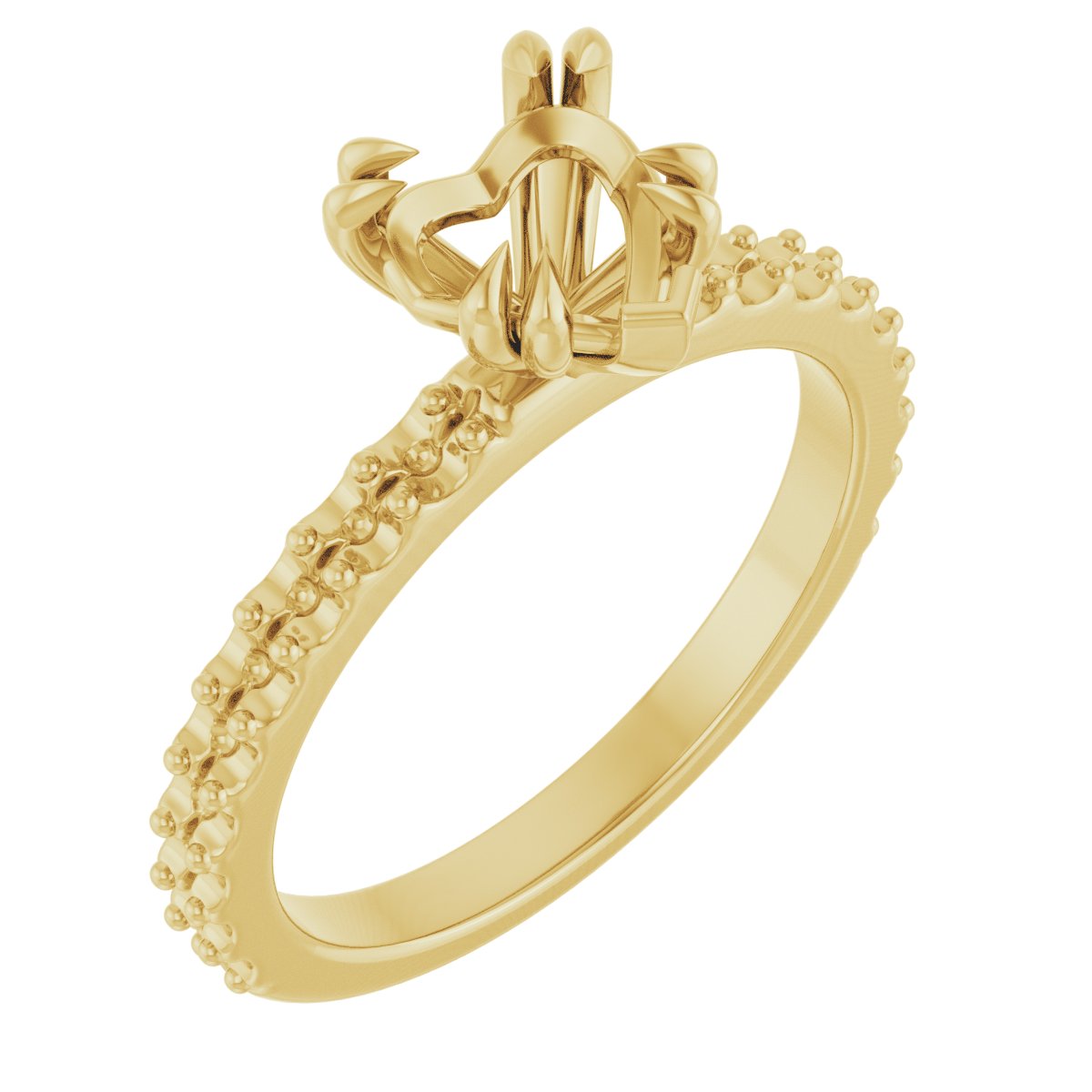 Double Claw-Prong Engagement Ring