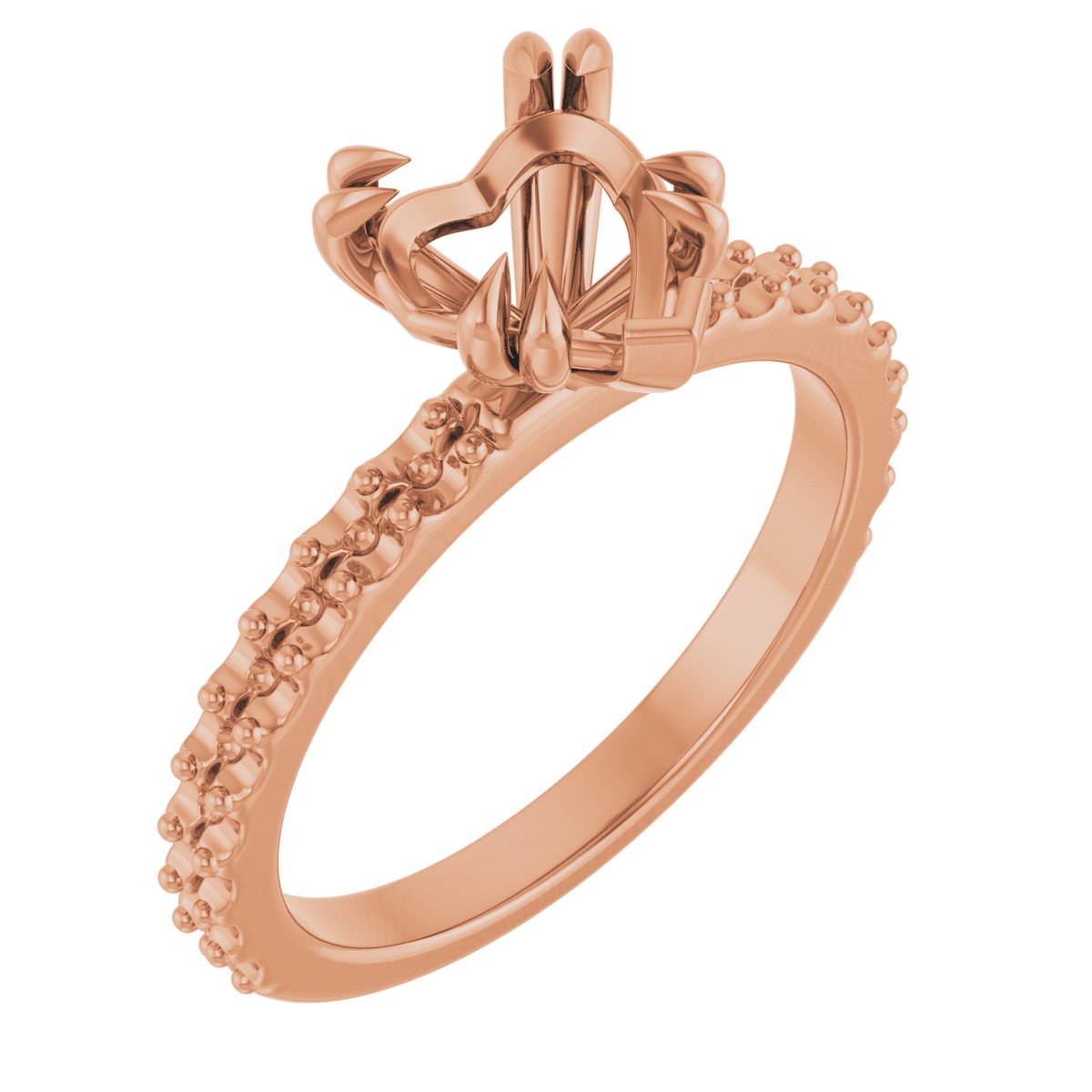 Double Claw-Prong Engagement Ring