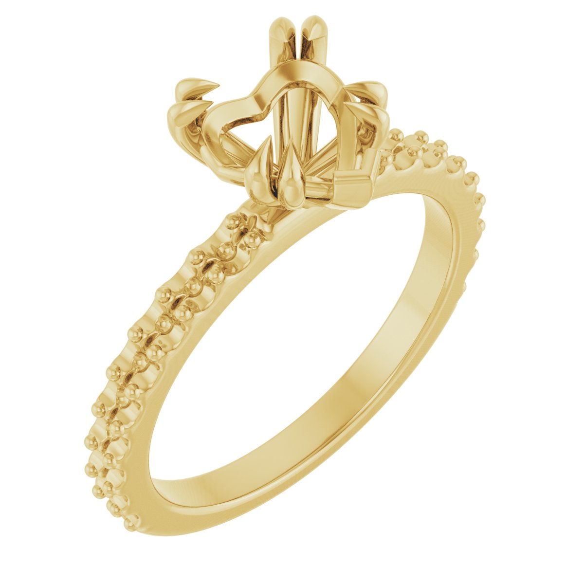 Double Claw-Prong Engagement Ring