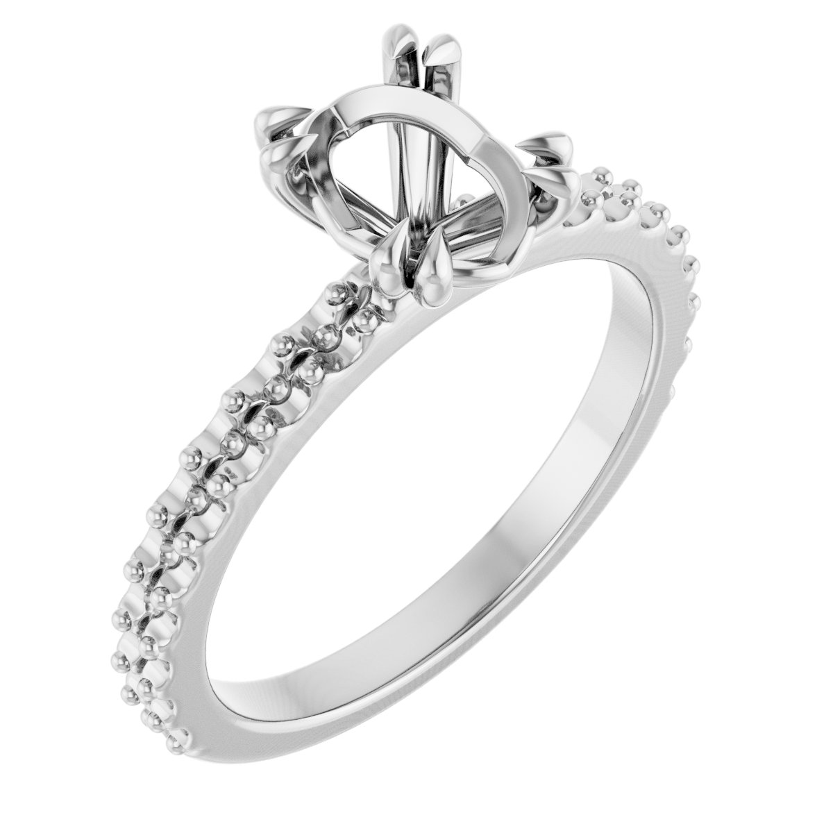 Double Claw-Prong Engagement Ring