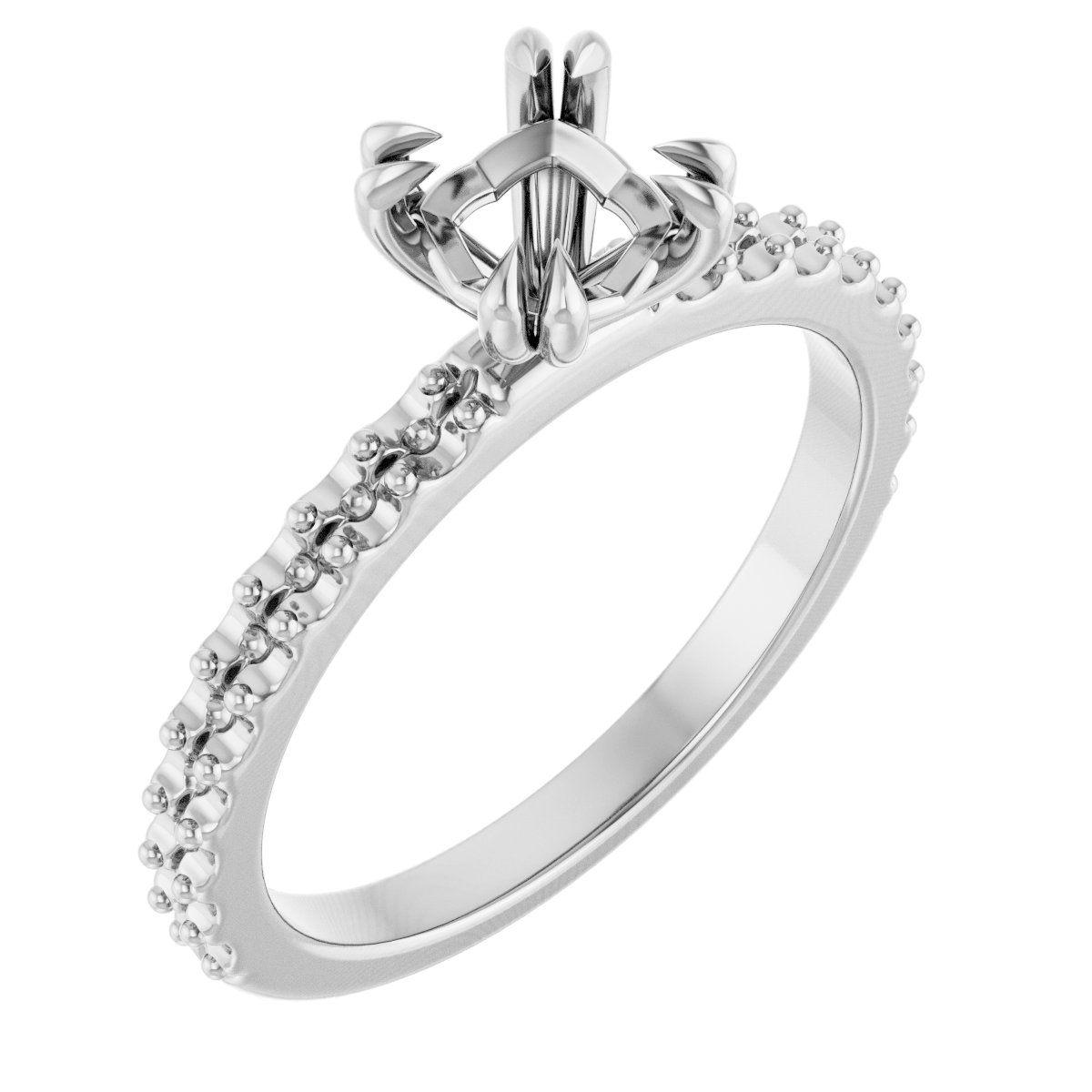 Double Claw-Prong Engagement Ring
