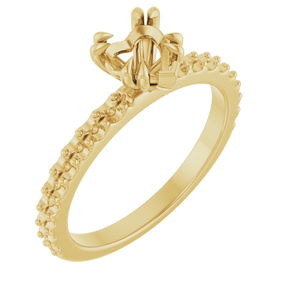 Double Claw-Prong Engagement Ring