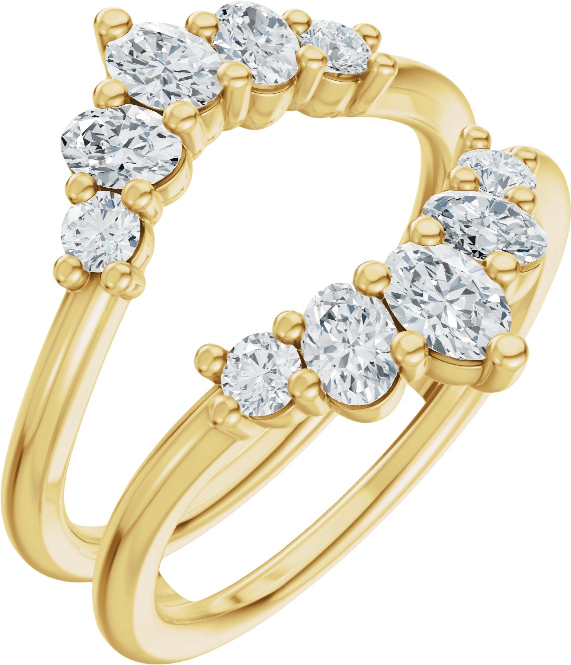 9/10 CTW Natural Diamond Ring Guard – 14K Yellow Gold