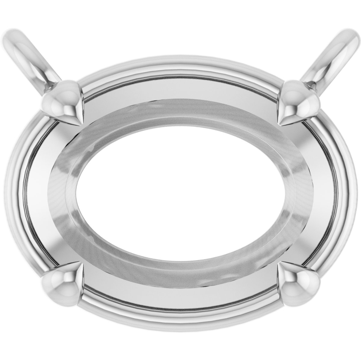 4-Prong Claw Bezel-Style Necklace Center