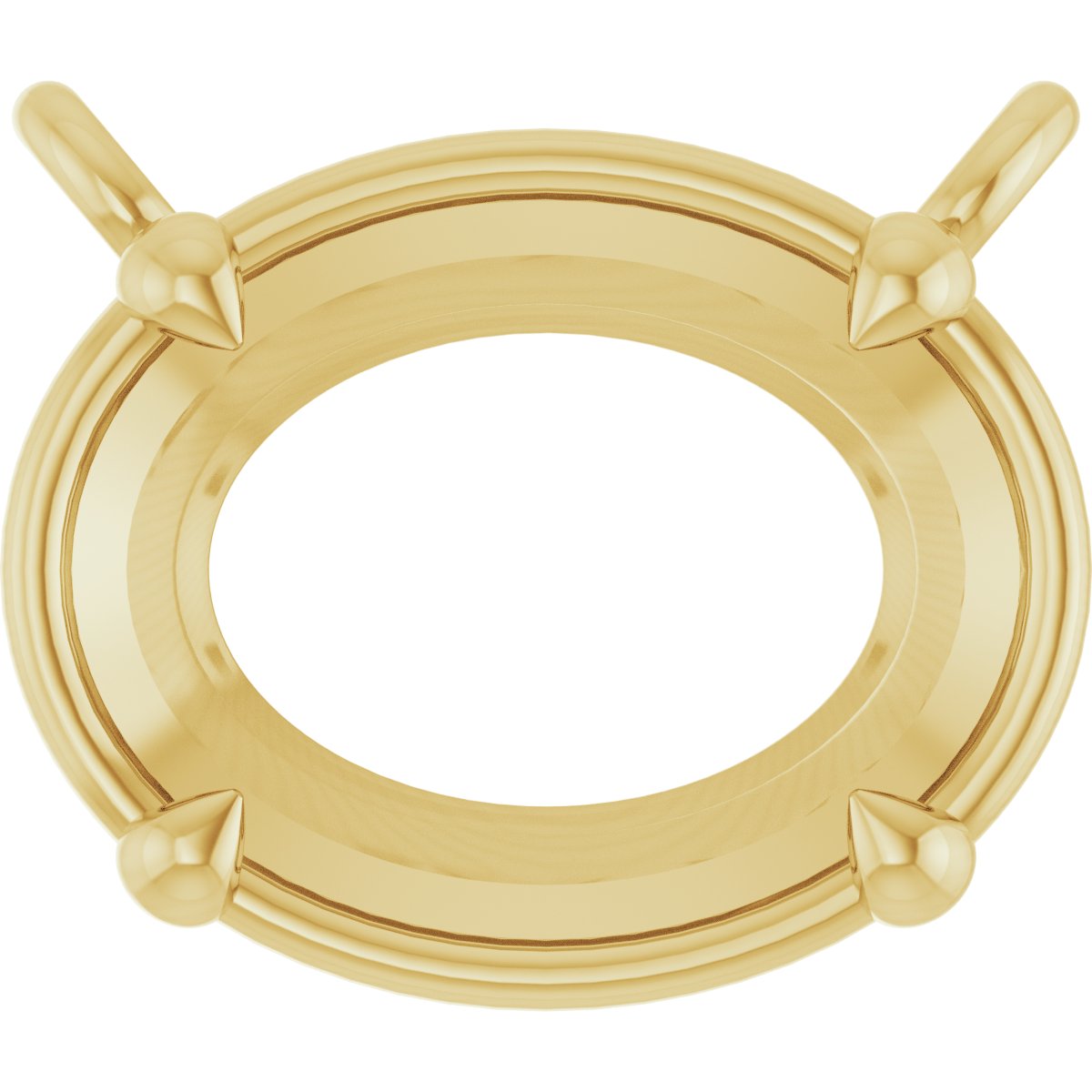 4-Prong Claw Bezel-Style Necklace Center