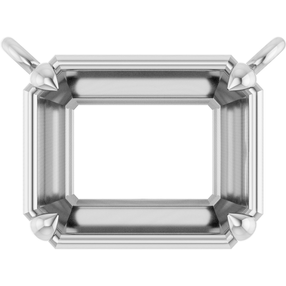 4-Prong Claw Bezel-Style Necklace Center