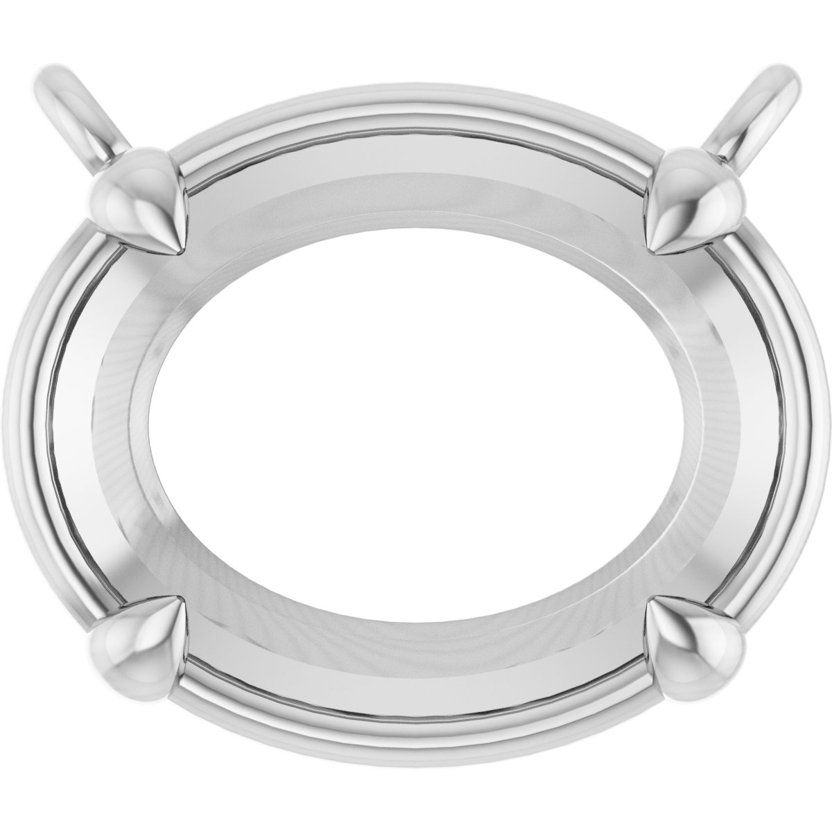 4-Prong Claw Bezel-Style Necklace Center