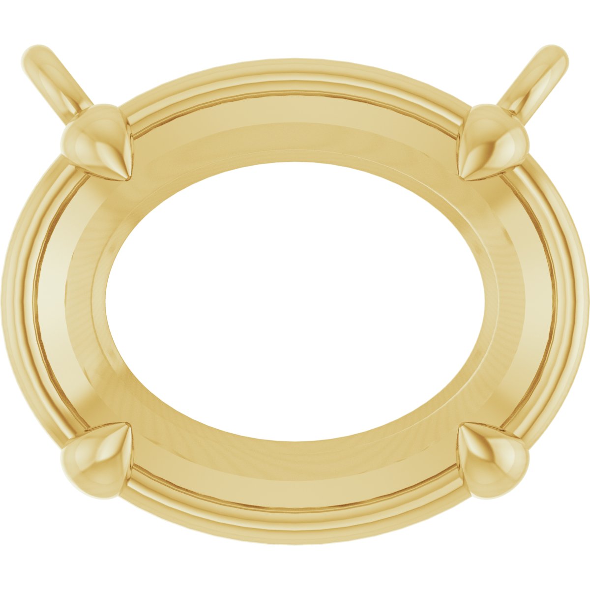 4-Prong Claw Bezel-Style Necklace Center