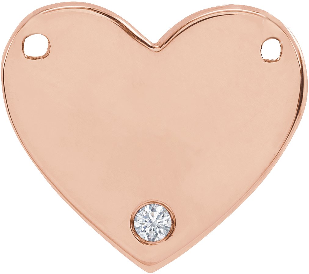 Engravable Heart Necklace Center