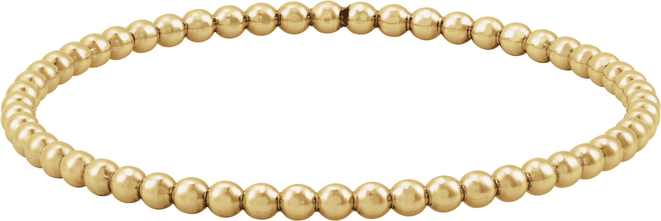 14K Yellow Gold-Filled 3.7 mm Bangle 7 1/2