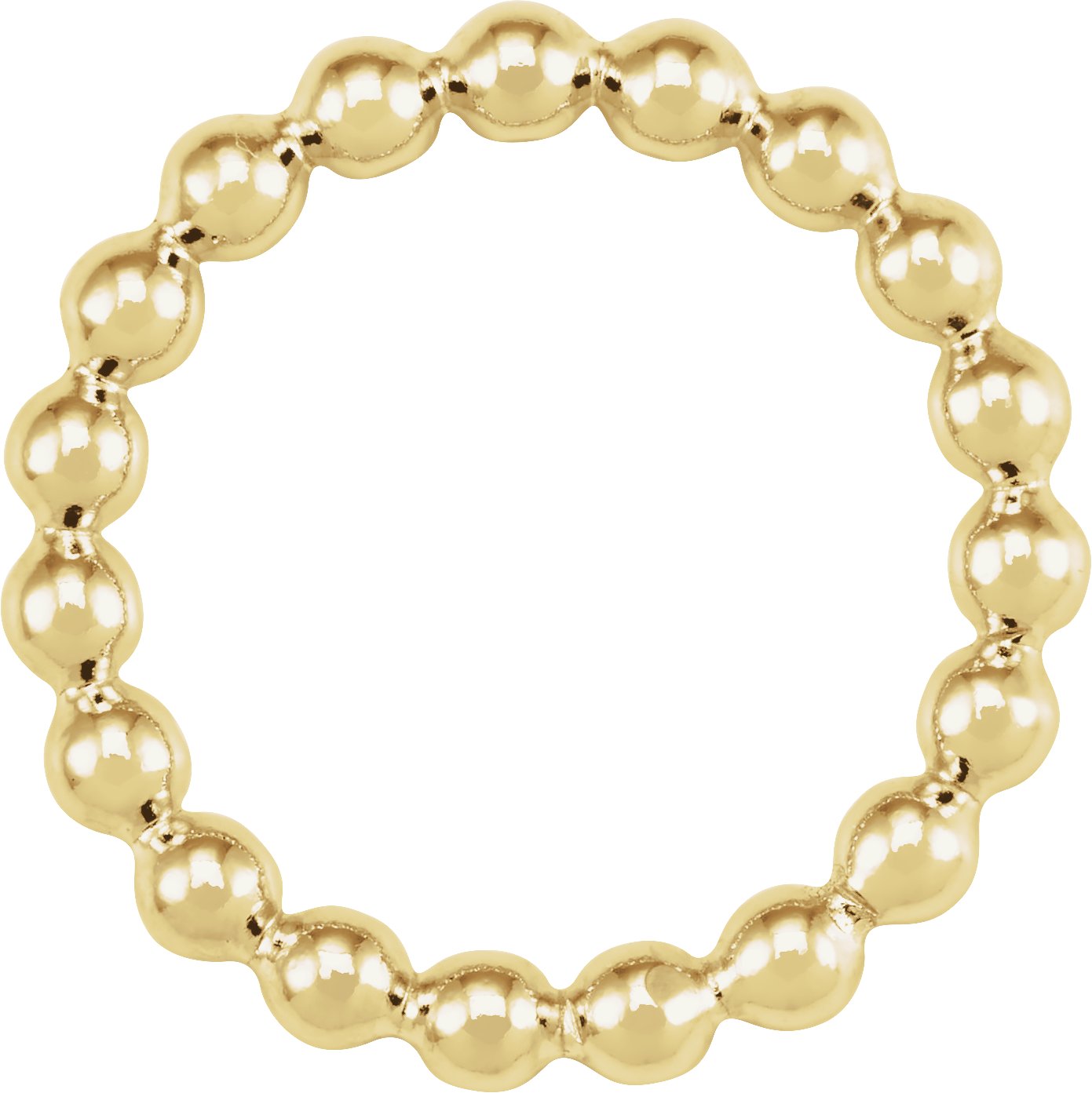 14K Yellow Gold-Filled Beaded Stackable Ring Size 7 view 2