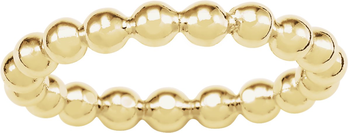 14K Yellow Gold-Filled Beaded Stackable Ring Size 7 view 3