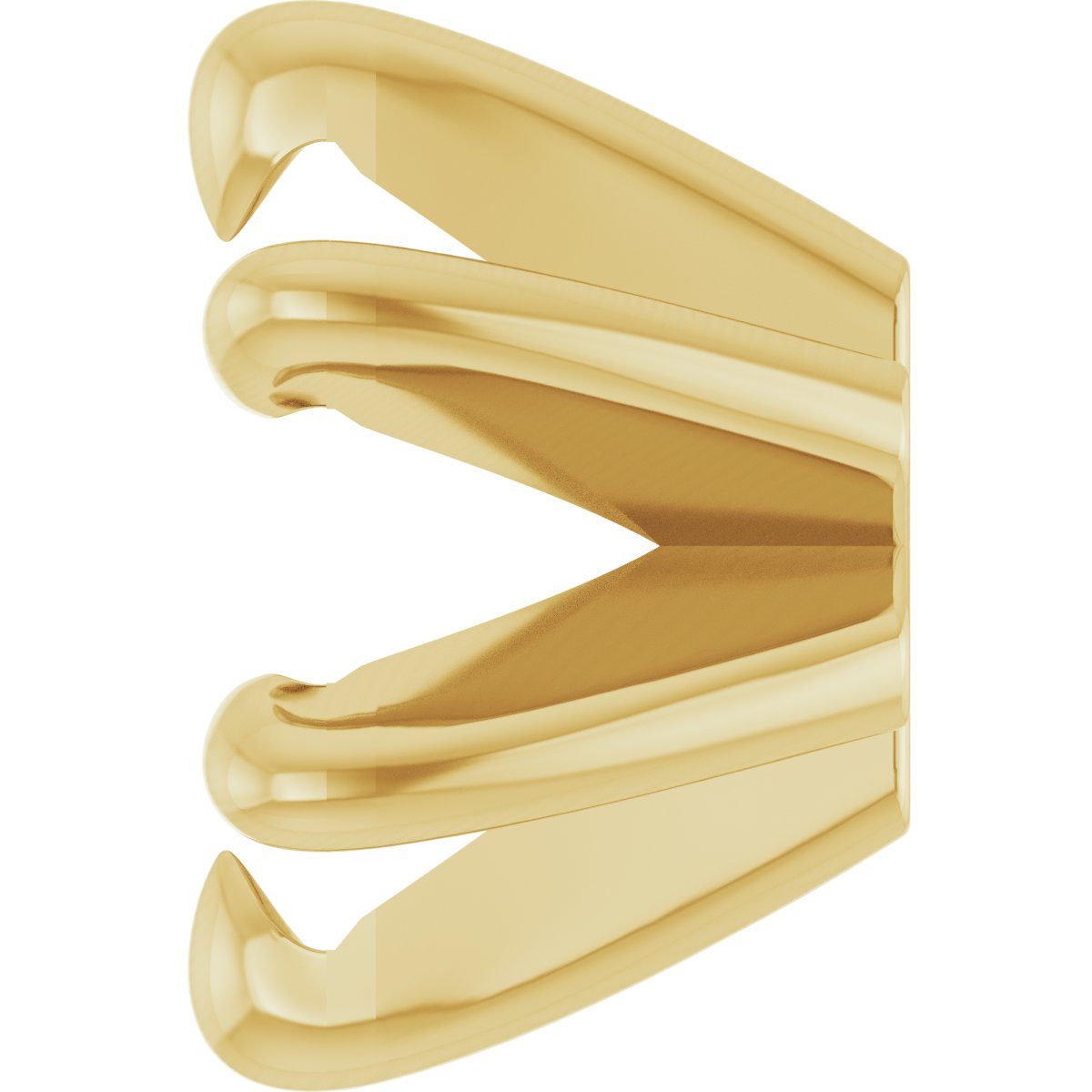Round 6-Prong Claw Low Earring Setting